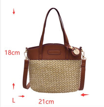 Fashion Straw Bag One-Shoulder Messenger Bag Portable Beach Bag