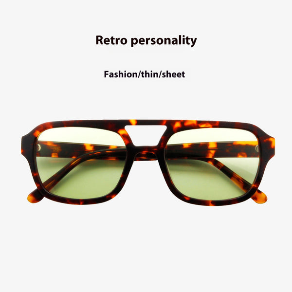 Fashion Street Shooting Catwalk Fashion Generous Double Beam Plate Sun Glasses Female