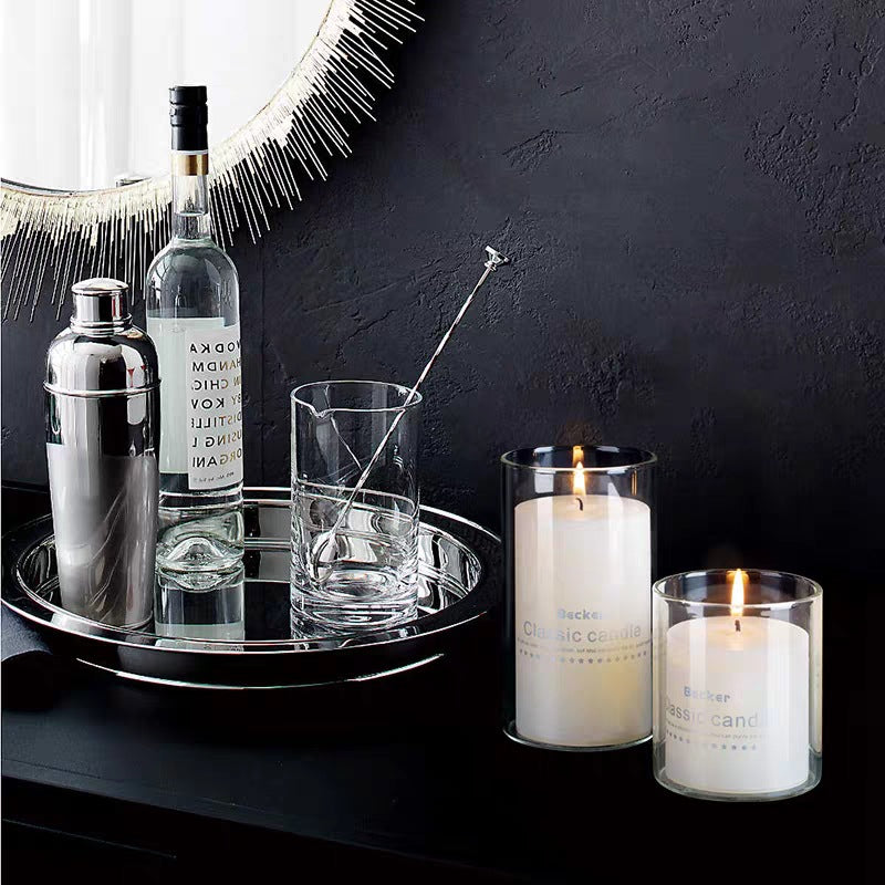 Creative Transparent Glass Wedding Road Guide Vase Home Decoration Candle Holder