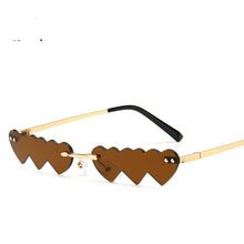 Women's Trimmed Sunglasses With Metal Rimless Sunglasses