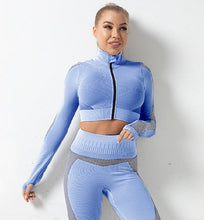 Seamless Jacket Zipper Suit Hip Lifting Fitness Sports Yoga Wear