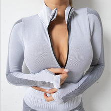 Seamless Jacket Zipper Suit Hip Lifting Fitness Sports Yoga Wear