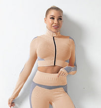 Seamless Jacket Zipper Suit Hip Lifting Fitness Sports Yoga Wear