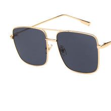 Large Square Metal Flat Mirror Retro Literary Polygonal Glasses Frame Square Large Frame Glasses