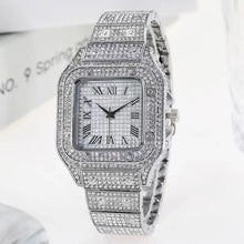 Square Diamond Full Diamond Roman Gradient Ladies Watch