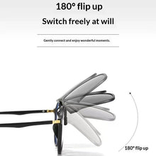 Ultra-light UV-protective Clip-on Sunglasses That Flip Up Compatible With Myopia Glasses