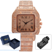 Square Diamond Full Diamond Roman Gradient Ladies Watch