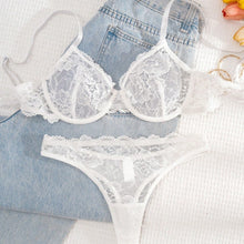 Womens Lace Hollow-Out Lingerie Set
