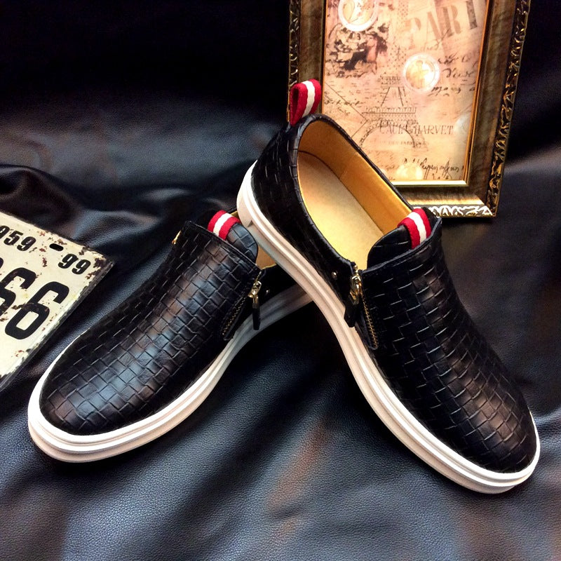 New leather Korean version of the tide shoes men's shoes student board shoes breathable fashion casual shoes lazy shoes