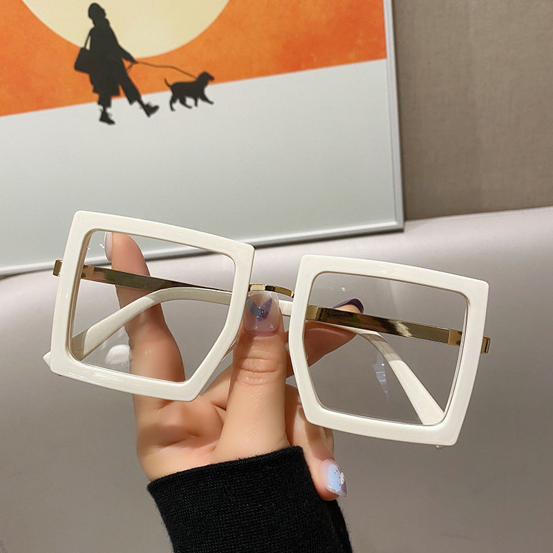 Korean Version Of The Netflix Model Thick Frame Square Anti-blue Light Glasses Frame Female