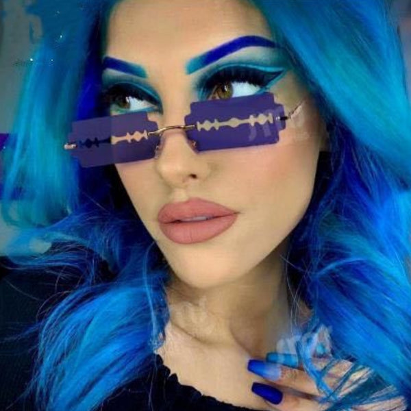 Hollow Blade Fashionable Eye Protection Sunglasses