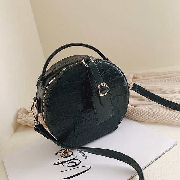 Textured stone shoulder bag
