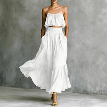 Two-piece High-waist Flared Skirt Set