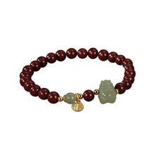 Natural Hetian Jade Cinnabar Bracelet For Men And Women