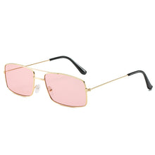 Retro square double beam glasses