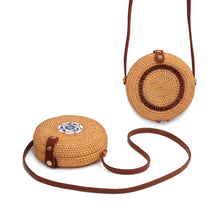 Hand-woven rattan bag