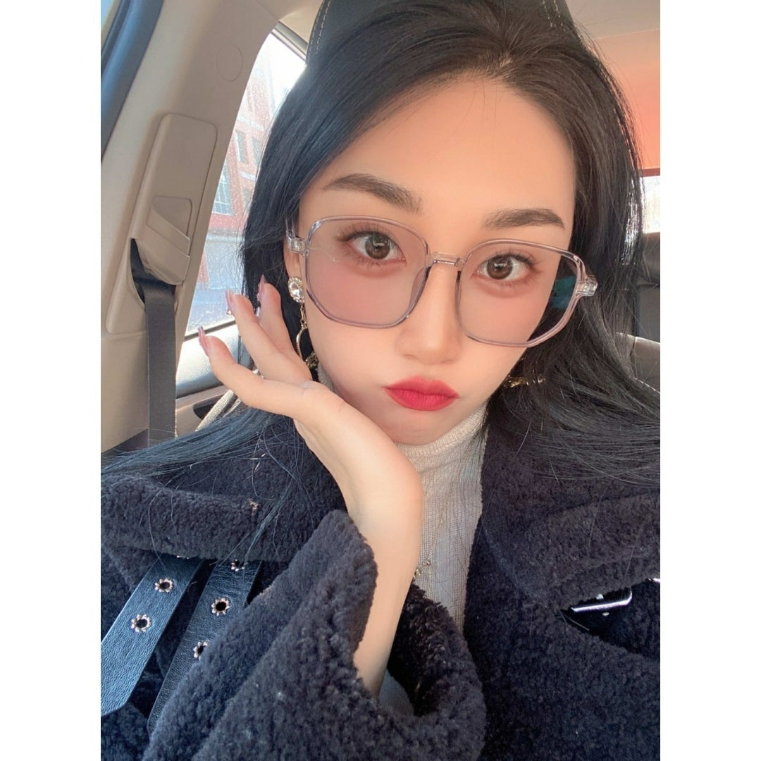 Lijia Korean Version Large Frame Anti Blue Light Goggles, Internet Famous, Same Color Changing Glasses 1535-3