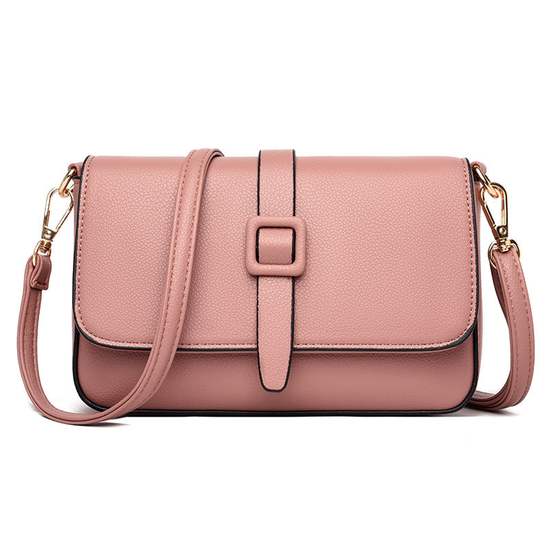 Shoulder Bag Underarm Bag Small Square Bag Solid Color Female Bag