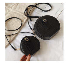 Textured stone shoulder bag