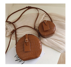 Textured stone shoulder bag