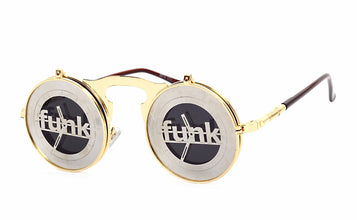 Men's Casual Retro Metal Punk Steam Flip Sunglasses
