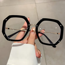 Fashionable Polygonal-frame Euro-American Style Trendy Hip-hop Oversized Plain Glasses