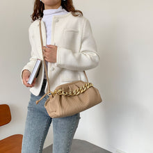 Solid Color Pleated Texture Bag Shoulder Bag Messenger Bag