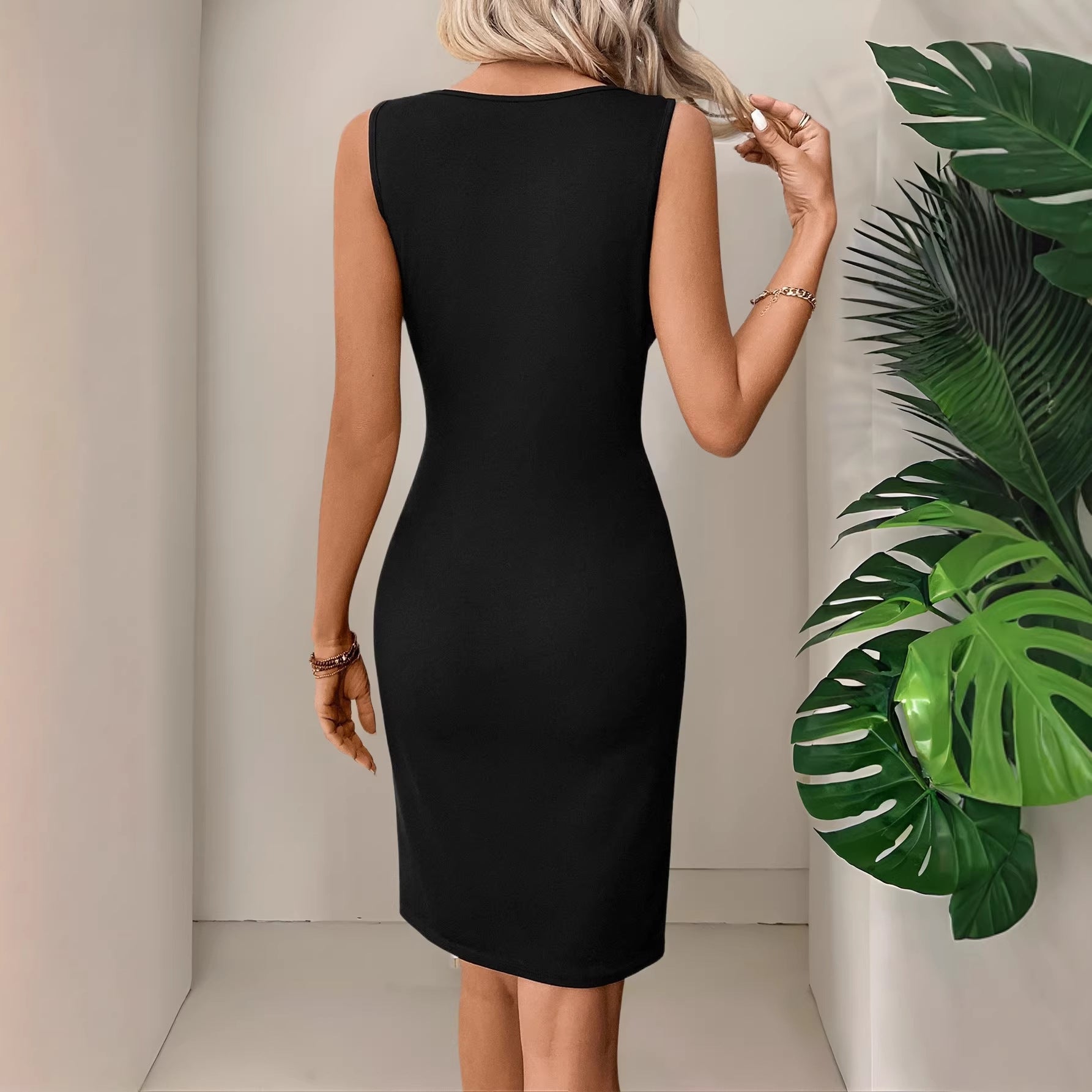 Women's Spring Summer Sleeveless Sheath Dress