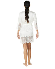 Silk Scalloped Lace Trim Robe, Eridani