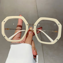 Fashionable Polygonal-frame Euro-American Style Trendy Hip-hop Oversized Plain Glasses