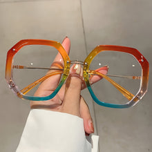Fashionable Polygonal-frame Euro-American Style Trendy Hip-hop Oversized Plain Glasses