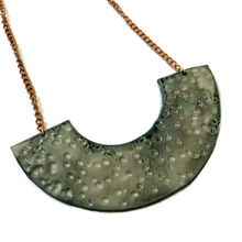 Big Chunky Red Necklace Handmade from Clay