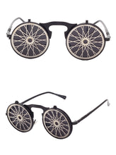 Men's Casual Retro Metal Punk Steam Flip Sunglasses