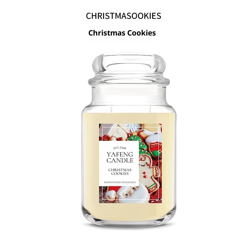 Christmas Best-Selling Large Jar 550g Candle Fragrance Essential Oil Smoke-Free Soy Wax High-End Gift