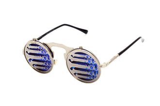 Men's Casual Retro Metal Punk Steam Flip Sunglasses