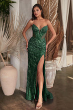 Embellished Strapless Gown