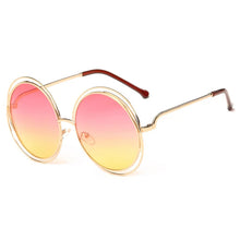 Large Frame Round Frame Women's Sun Glasses True Film Ink Mirror Flat Light Mirror