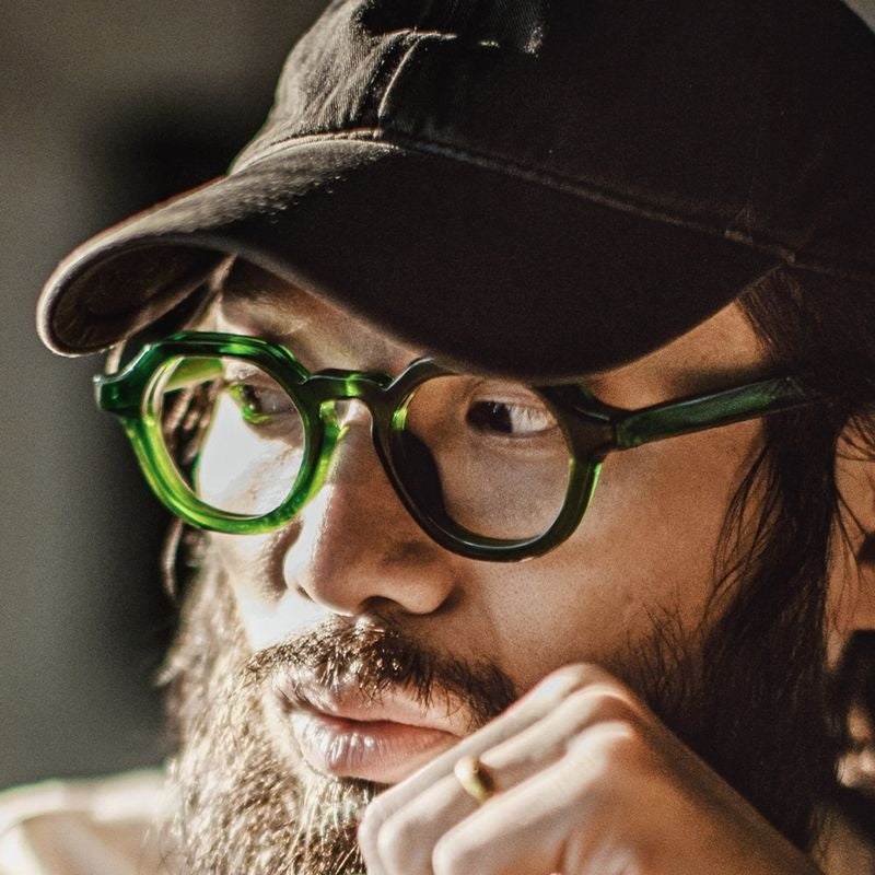 Maden Mens American Retro Classic Acetate Frame