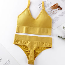 Women Bra Panties Set Push Up Sports Bra Set Sexy G-String Seamless Active Bra Thong Lingerie Set Fitness Crop Top Underwear