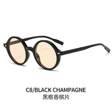 Retro Oval Sun Glasses Y2g Pure Champagne Sunglasses Female Cross-border Fashion