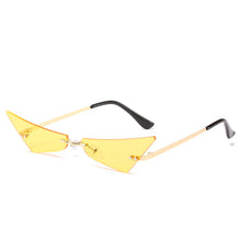 Trendy Men And Women Sun Glasses Retro Triangle European And American Cat Eye Disco Instafamous Sunglasses