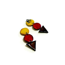 Long Statement Earrings in Tri Tone Style-3