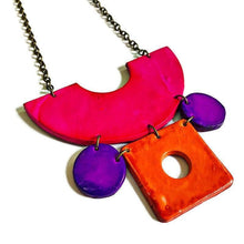 Neon Statement Jewelry Set with Matching Earrings-2
