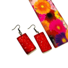 Big Chunky Red Necklace Handmade from Clay